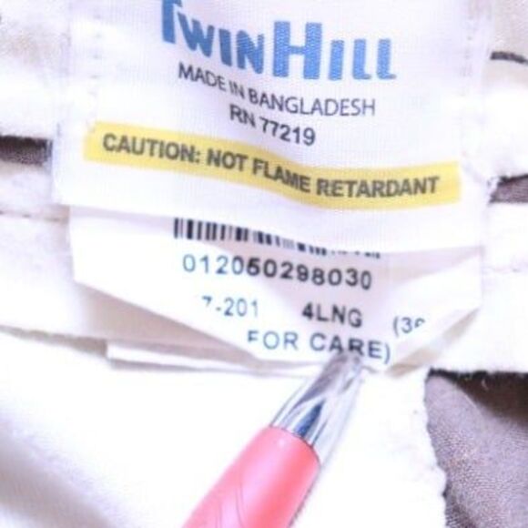 Twinhill Chino UPS Pants Men's Size 36 Brown Solid Long‎ Fit Button Closure - Picture 7 of 7